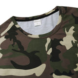 Men's,Camouflage,Breathable,Round,Short,Sleeve,Hiking,Fishing,Training