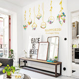Miico,SK9351,Metal,Flower,Hanging,Basket,Living,Bedroom,Background,Decorative,Sticker