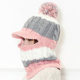 Women,Windproof,Thicken,Velvet,Beanie,Earmuffs,Patchwork