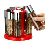 MEIGAR,Cruet,Pepper,Seasoning,Condiment,Spice,Bottles,Stand,Holder