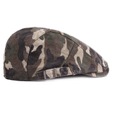 Washed,Cotton,Camouflage,Beret,Newsboy,Buckle,Adjustable,Outdoors,Sunshade,Forward