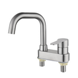 Stainless,Steel,Bathroom,Basin,Faucet,Rotate,Single,Handle,Double,Mixer,Hoses