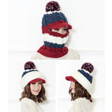 Women,Windproof,Thicken,Velvet,Beanie,Earmuffs,Patchwork