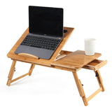 Wooden,Laptop,Portable,Folding,Notebook,Stand,Study,Table,Drawer,Holder