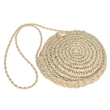 Round,Straw,Handmade,Woven,Beach,Camping,Travel,Crossbody,Handbag,Shoulder