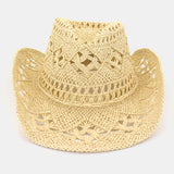 Handmade,Sunscreen,Hollow,Western,Cowboy,Style,Summer,Holiday,Beach,Straw