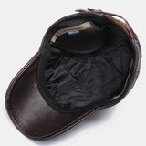 Genuine,Leather,Protection,Large,Windproof,Baseball