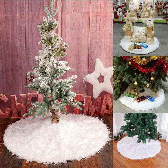Plush,Christmas,Skirt,Floor,Cover,Christmas,Party,Decorations