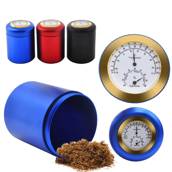 Aluminum,Stash,Storage,Airtight,Smell,Proof,Herbs,Spices,Container,Essential,(With,Hygrometer),Kitchen,Storage,Container