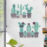 Miico,FX82028,Cartoon,Sticker,Cactus,Printing,Sticker,Glass,Decoration,Stickers,Sticker