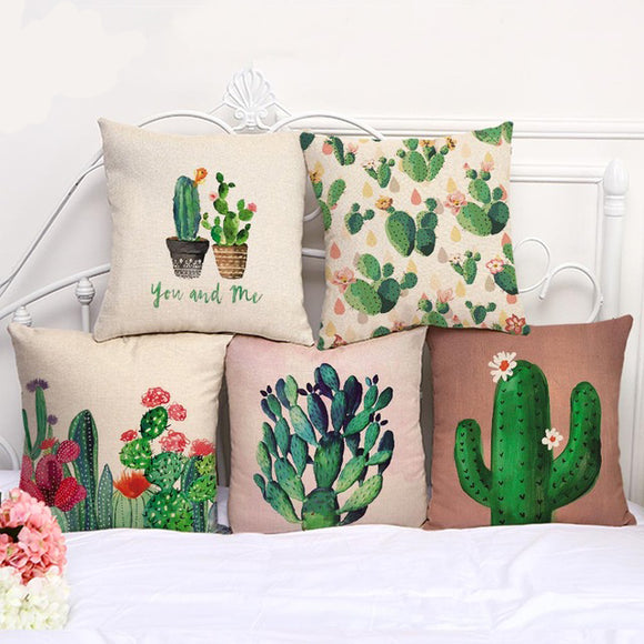 Honana,45x45cm,Cactus,Optional,Patterns,Cotton,Linen,Pillow,Cushion,Cover