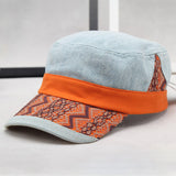 Women,Washed,Denim,Military,Outdoor,Ripple,Peaked,Visor