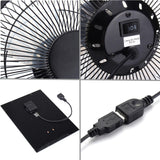 Black,Solar,Panel,Powered,Cooling,Ventilation,Outdoor,Traveling,Office