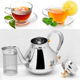 Silver,Capacity,Stainless,Steel,Coffee,Kettles,Filter,Teahouse