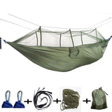 260x140cm,Double,People,Mosquito,Hammock,Camping,Garden,Sleeping,Hanging,Carabiners,Storage