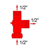 Diameter,Brass,Chrome,Shower,Diverter,Valve,Shower,Adapter"