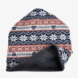 Women,Snowflake,Print,Beanie,Scraf,Outdoor,Collar