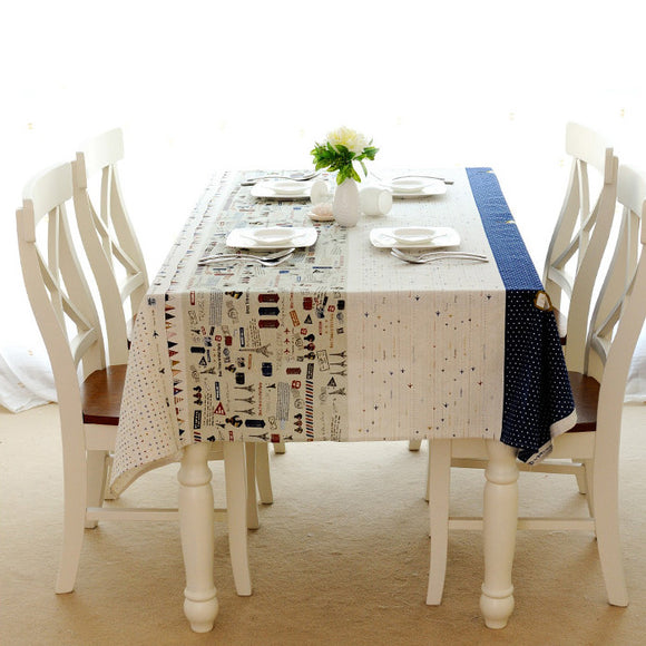 Aircraft,Pattern,Cotton,Linen,Tableware,Table,Runner,Tablecloth,Cover,Insulation