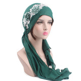 Women,Cotton,Muslim,Turban,Elastic,Chemo,Scarf,Flower,Beanies