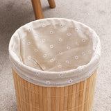 Bamboo,Trash,Foldable,Wastebasket,Garbage,Waste,Office,Study,Bathroom,Living