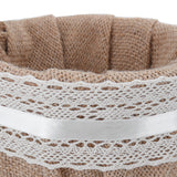 Linen,Basket,Romantic,Bowknot,Handled,Flower,Ceremony,Wedding,Party,Storage,Baskets