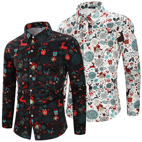 Men's,Christmas,Shirt,Casual,Party,Sleeve,Shirt,Breathable,Blouse,Camping,Hiking,Fancy