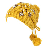 Women,Crochet,Knitting,Woven,Flower,Slouch,Beanie,Hanging,Decorative