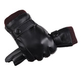 Women,Finger,Leather,Gloves,Thick,Winter,Cycling,Driving,Windproof,Mittens