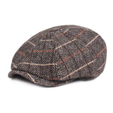 Men's,Vintage,Beret,Newspaper,Octagon