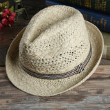 Outdoor,Handmade,Woven,Straw,Protection,Short,Brimmed,Fedora,Visor