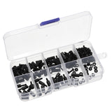 Suleve,M2.5NH1,200Pcs,Nylon,Screw,Screw,Standoff,Spacer,Assortment