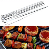 10Pcs,Stainless,Steel,Barbeque,Skewer,Needle,Kebab,Cooking,Grill,Stick
