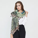 Women,Gradient,Leopard,Print,Fashion,Tassel,Fringe,Banquet,Leisure,Scarf