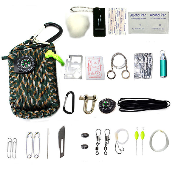 Multifunction,Outdoor,Fishing,Survival,Parachute,First,Emergency,Survival,Tools
