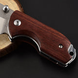 120mm,Folding,Knife,Steel,Blade,Rosewood,Handle,Cutter,Outdoor,Camping,Survival,Tactical,Knive