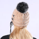 Outdoor,Women,Knitted,Plush,Beret,Earmuffs,Skull