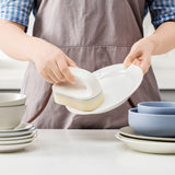 Jordan&Judy,Three,Layers,Sponge,Tiles,Brush,Cleaning,Brush,Scouring,Detachable,Kitchen,Cleaner,Foaming,Brush,Handle,Replacement