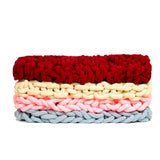 Winter,Luxury,Handmade,Crocheted,Knitted,Cover,Blankets,Colors,Thick,Thread