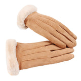 Women,Winter,Thick,Velvet,Lined,Suede,Glove,Windproof,Cycling,Touch,Screen,Gloves