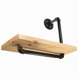 Single,Layer,Wooden,Shelf,Industrial,Rustic,Mount,Display,Shelving,Bracket