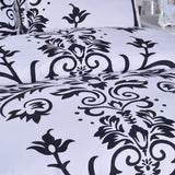 Bedding,Black,White,Printing,Quilt,Cover,Pillowcase,Queen