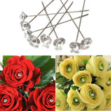 100pcs,Clear,Diamante,Flowers,Wedding,Bouquet,Supplies,Diamond,Corsage,Florist,Craft