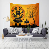 Loskii,Halloween,Tapestry,Pumpkin,Print,Hanging,Tapestry,Decor,Halloween,Decorations