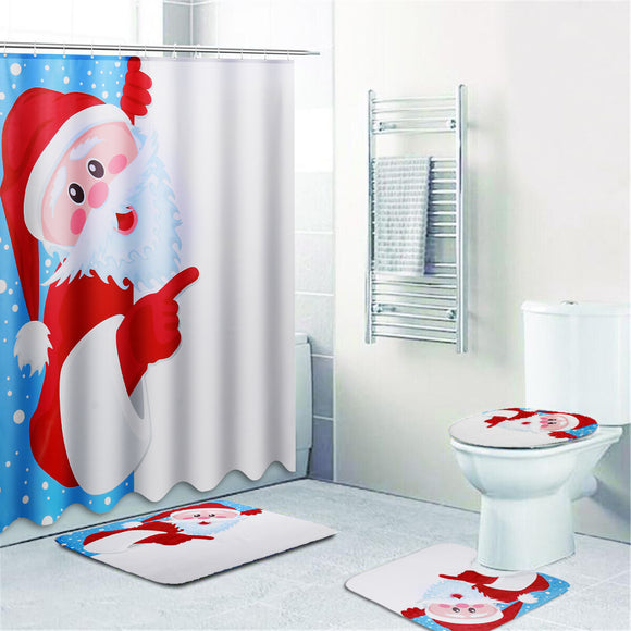Christmas,Santa,Claus,Toilet,Cover,Curtain