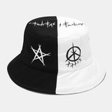 Unisex,Summer,Protection,Patchwork,Stitching,Graffiti,Street,Trend,Stylish,Bucket