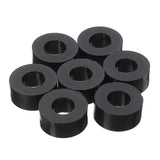 Suleve,200Pcs,Nylon,Washer,Black,Round,Spacer,Washer,Standoff,Fastener,Hardware,7*4*L