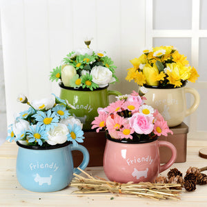 Simulation,Flower,Chrysanthemum,Pottery,Colors,Choose