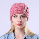 Women,Winter,Earmuffs,Ponytail,Beanie,Outdoor,Messy
