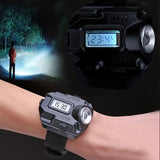 Waterproof,Multifunction,Wrist,Watch,Flashlight,Bicycle,Torch,Light,Charging