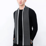 Classic,Winter,Knitted,Shawl,Striped,Windproof,Thickening,Scarf,Ultra,Gaiters